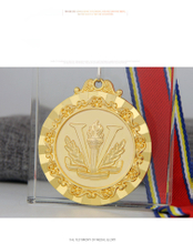 RU81120 2D Zinc Alloy Metal Souvenir Award Sport Medal with Ribbon