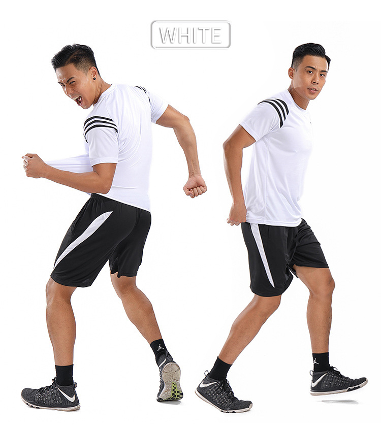 RU81110 Dry Quick Short Sleeve Gym T Shirt Men′s Sport Running T-shirt