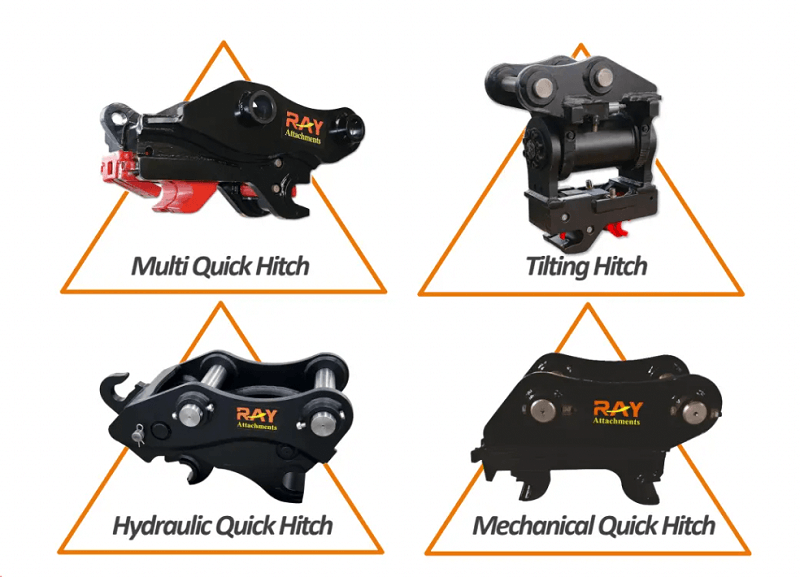 RAY quick hitch types Tipi di attacco rapido RAY