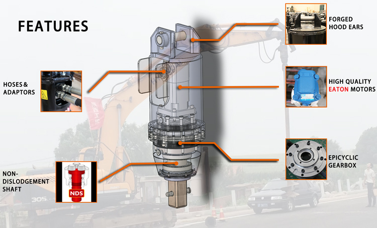 earth auger parts Teile für Erdbohrer