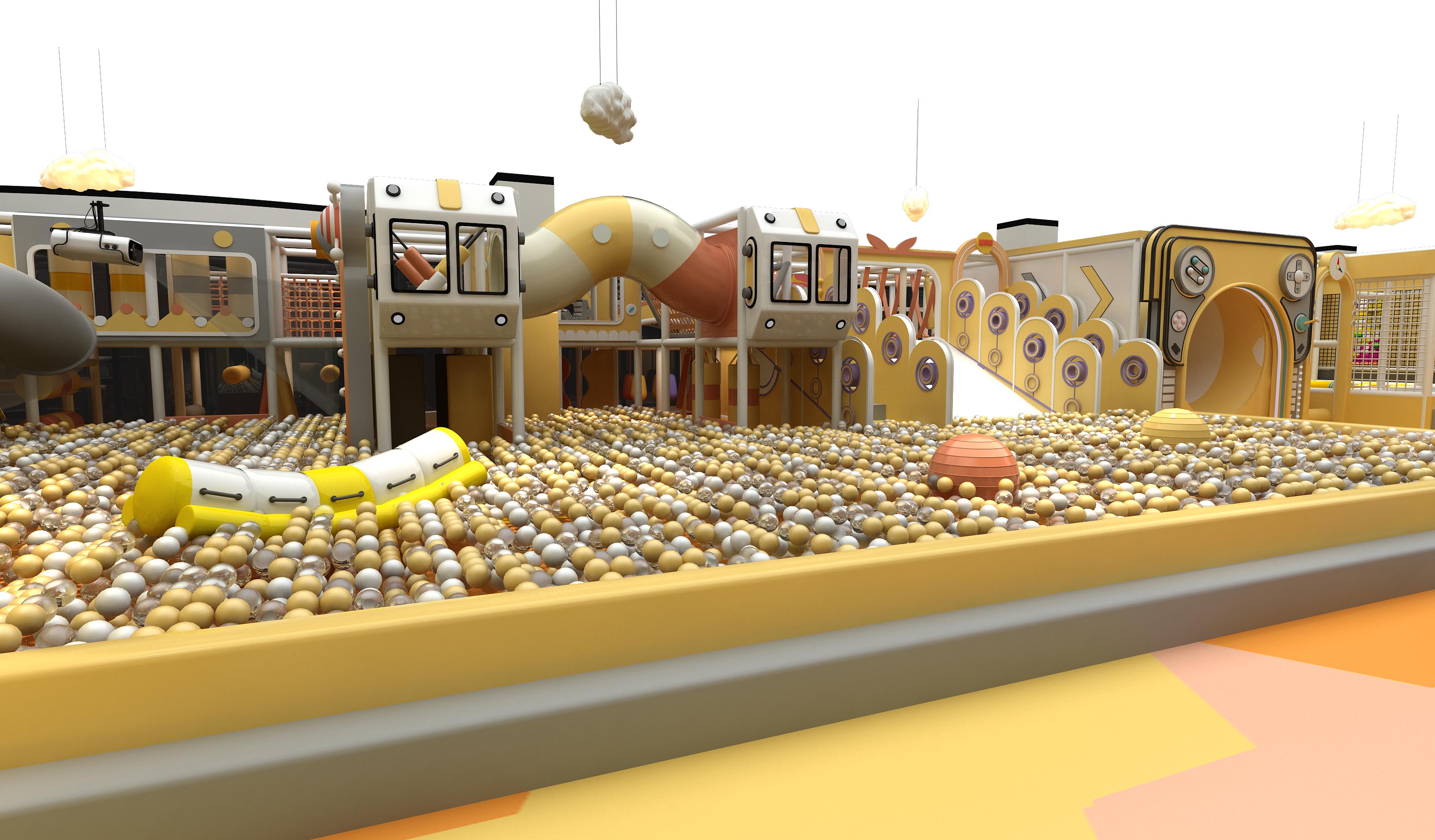 Interior amusement park design illustration التوضيح تصميم متنزه داخلي