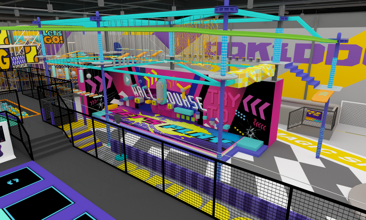 trampoline kids indoor playground детский спортивный парк в помещении