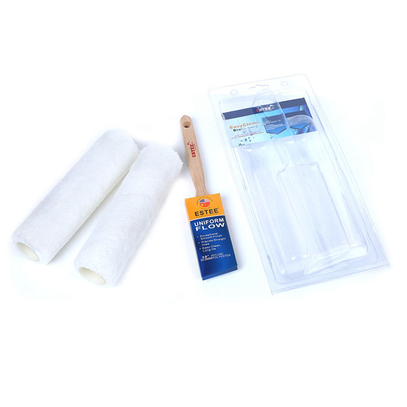 Paint Brush And Paint Roller Combination with Blister Packing