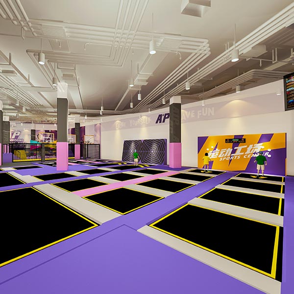 Parque de trampolines cubierto de 1400 m2 para centro comercial (4)