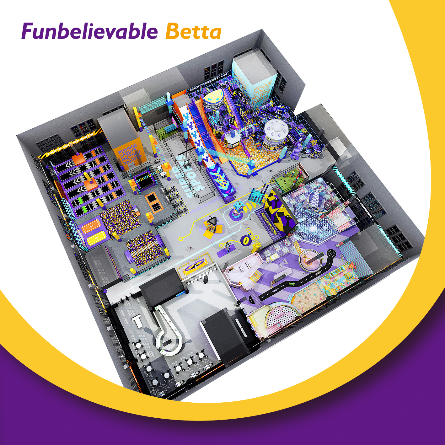 large indoor fec playground manufacture design تصميم تصنيع ملعب داخلي كبير