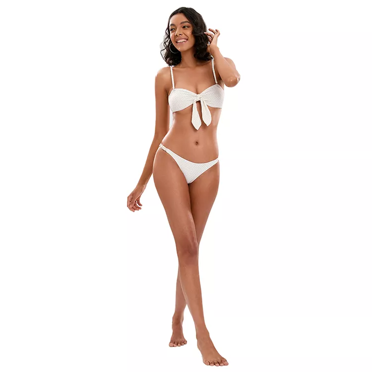 Metallic Bandeau Bikini Set Seata Bikini Bandeau Meatailte