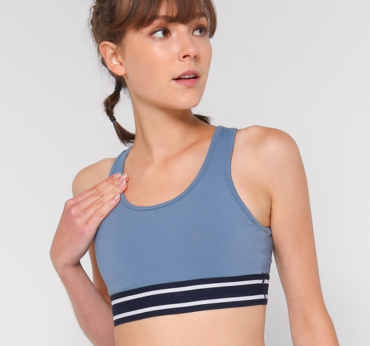 blue-and-white-striped-ladies-Sports-Bra blou-en-wit-gestreepte-dames-Sport-Bra