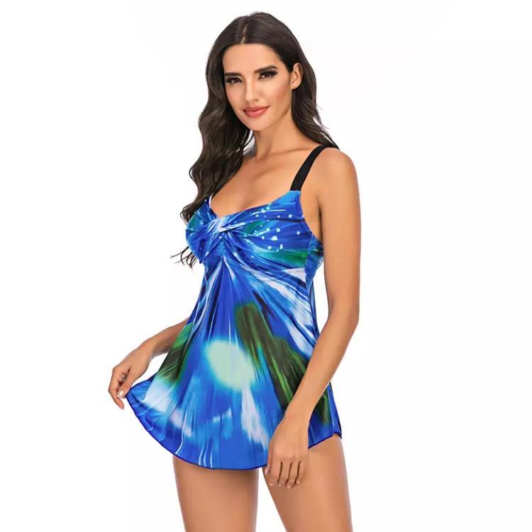 Ladies Strap Cross Plus Size Tankini Swimsuits Vestits de bany tankini de talla més gran amb corretja creuada per a dona