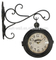 Europe vintage double side vintage iron wall clock