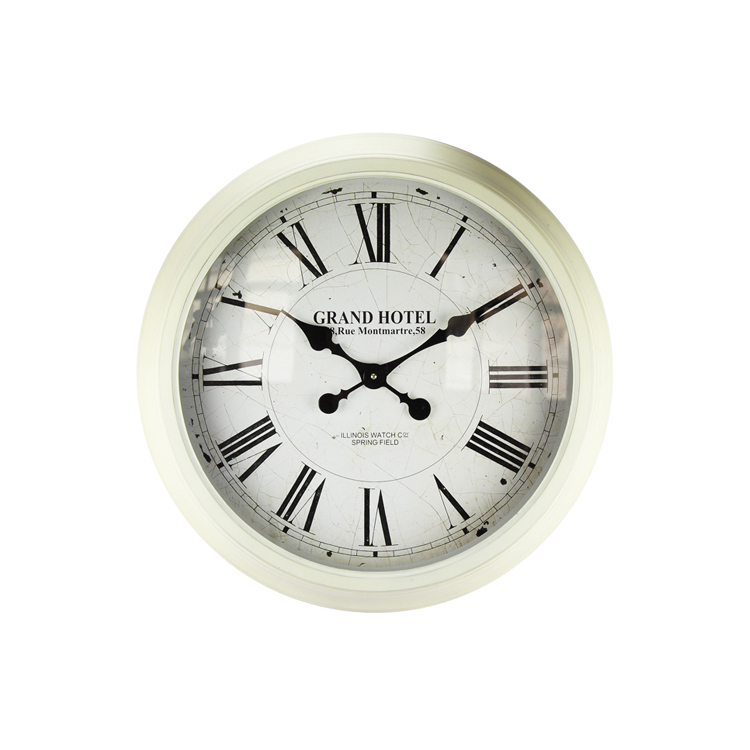 Custom Made White Decoration Round Wall Clock