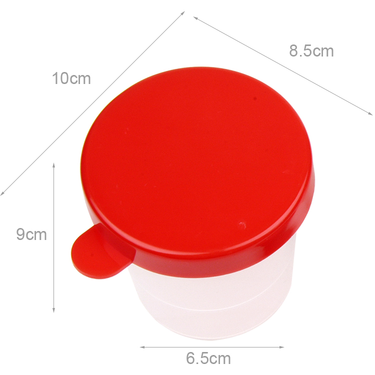 Plastic Painting Cup Brush Washer Paint Cup with Lid Dia. 9cm x Height 8.5cm 