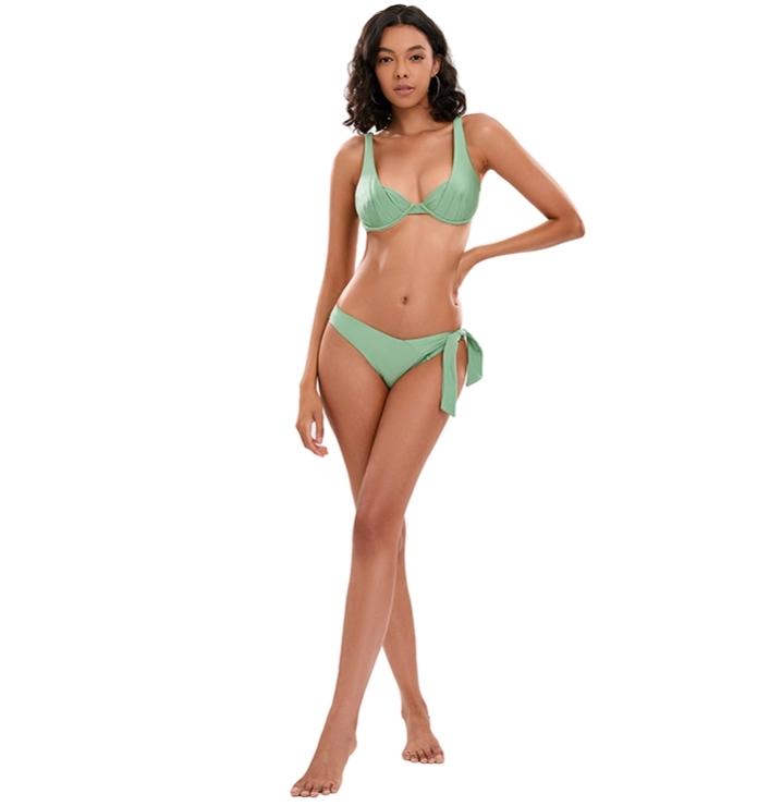 Underwire High Cut Bikini Swimsuit Underwire kõrge lõikega bikiinidega ujumistrikoo