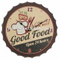 33CM Vintage Rustic COOK Theme Beer Cap Decor Clock