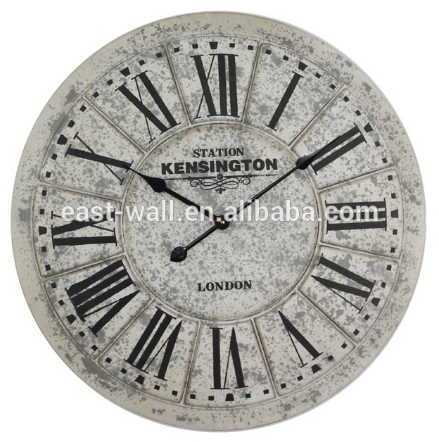 2018 New Arrival Wooden Art Metal Wall Clock, vintage wall clock home decorative