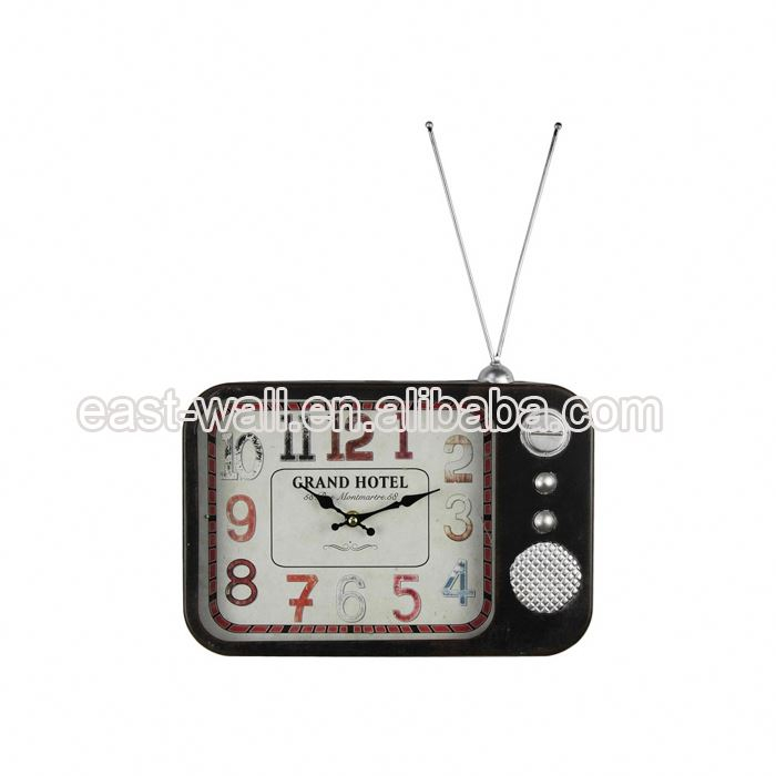 Get Your Own Custom Design Fancy Mdf TV Shaped Wall Clock Image Funky Clocks
