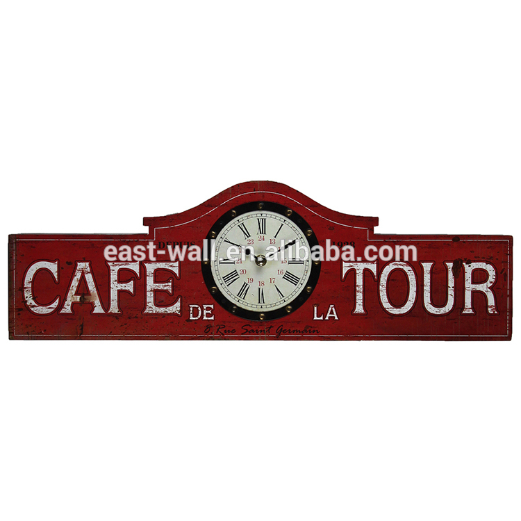 Metal Frame Professional Design Simple Custom Retro Useful Black Numeral China Plain Wall Clock