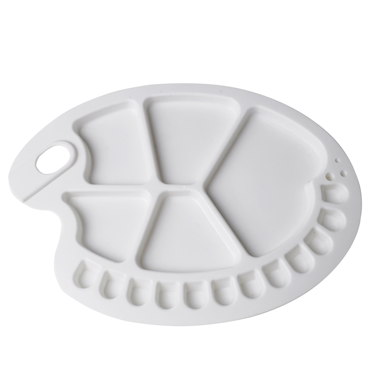 17 Well Oval Plastic Palette 34x25cm
