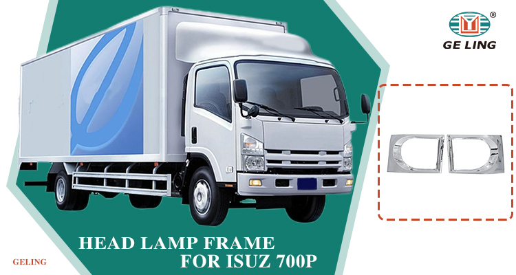 Isuzu Npr Nqr 700P Chrome Head Lamp Frame Cadre de lampe frontale chromé Isuzu Npr Nqr 700P