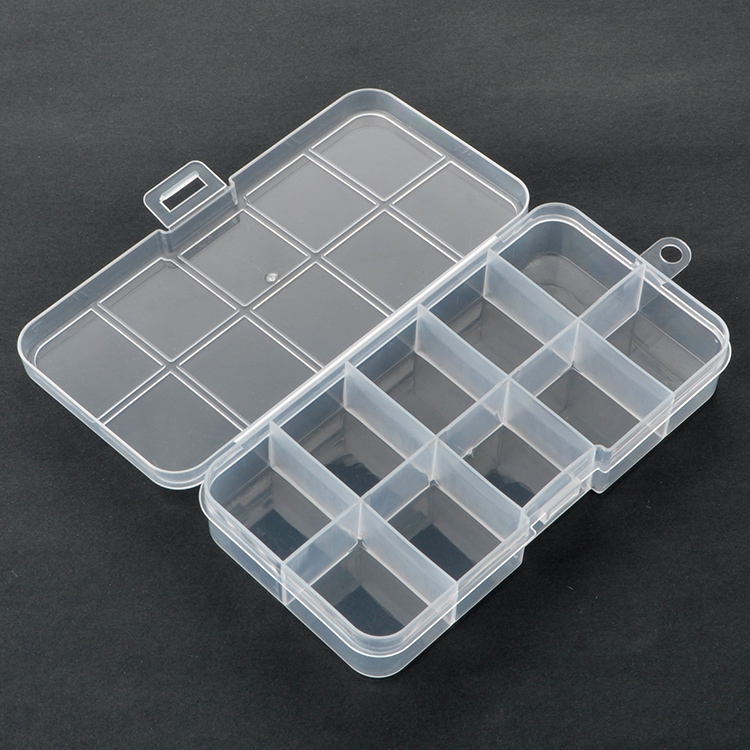 10 Grids Plastic Organizer Box 12.9x6.7x2.2cm