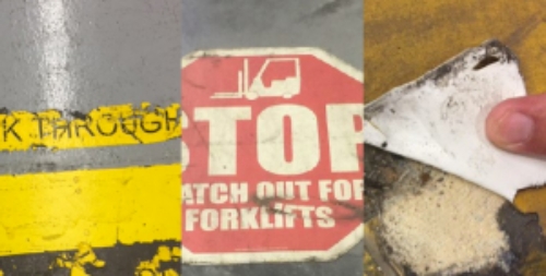 traditional safety signage traditionelle Sicherheitsbeschilderung