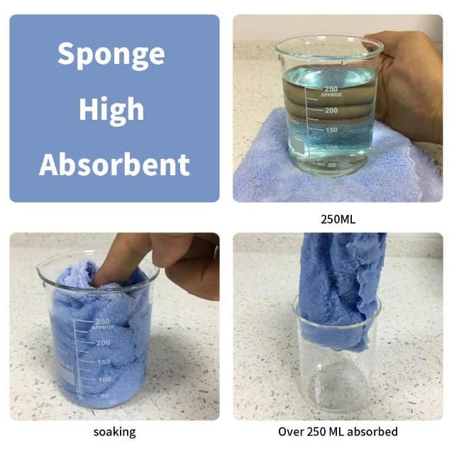 Microfiber Coral Velvet Very Absorbent Kitchen Dish and Cup Cloths (4) أقمشة المطبخ والأكواب من الألياف الدقيقة المرجانية شديدة الامتصاص (4)