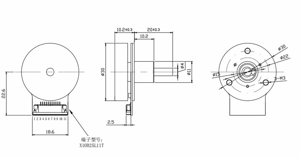 JK30BLW Outer Rotor Brushless Dc Motor Välise rootoriga harjadeta alalisvoolumootor JK30BLW