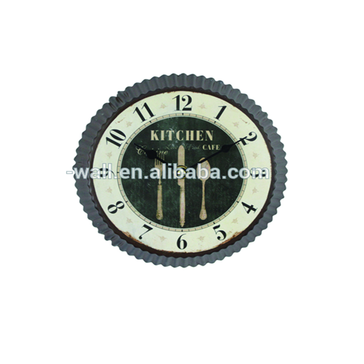 Boutique Decoration Interior French Style Wall Art Craft Bottle Cap Clock