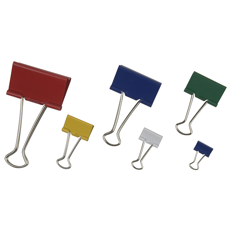 Colored Binder Clip 12pcs Packed into A Paper Box 15mm/19mm/25mm/32mm/41mm/51mm