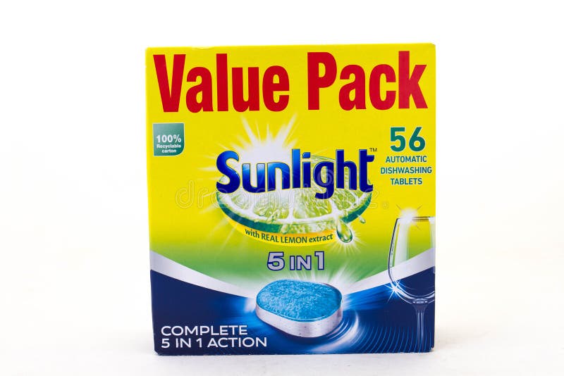 sunlight automatic dishwasher tablets isolated alberton south africa july box sunlight value pack automatic dishwasher sunlight automatisk opvaskemaskine tabletter isoleret alberton sydafrika juli box sunlight værdi pakke automatisk opvaskemaskine
