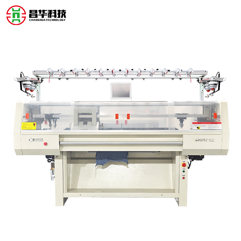 52 Inch Double System GE Computerized Scarf Flat Knitting Machine 52 colių dvigubos sistemos GE kompiuterizuota plokščiakarių mezgimo mašina