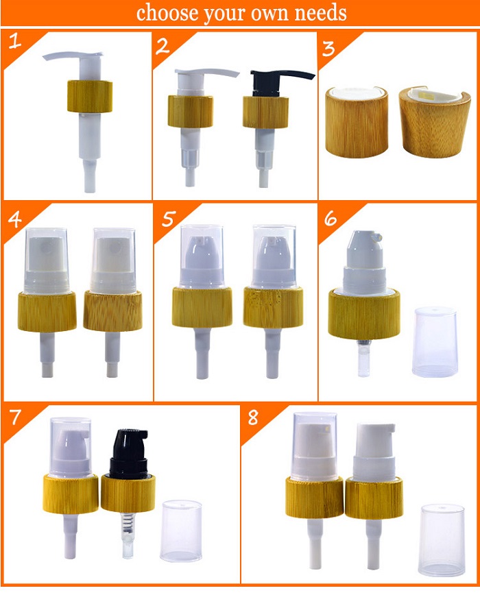 White PET Plastic Bottle and JAR set With Bamboo Lid ขวดพลาสติก PET สีขาวและชุด JAR พร้อมฝาไม้ไผ่