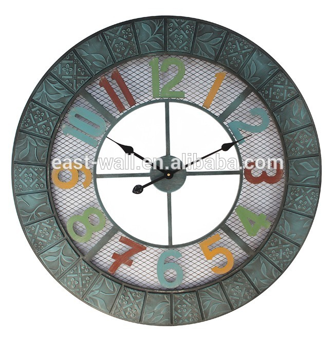 80x80x5cm mulit color iron quiet sweep wall clock
