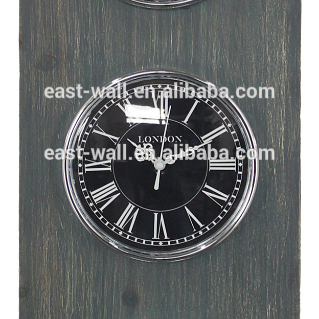 Different Time Zones' time Dial Plate Wood Frame Wall Clock