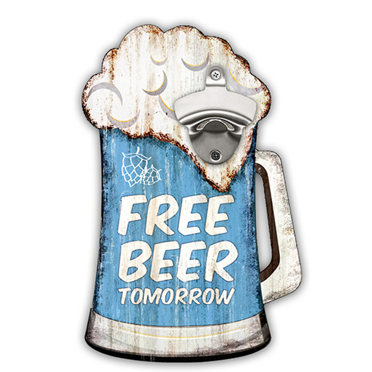 Vintage Wall Mount Multifunctional Bottle Opener for Beer Shape Customizable