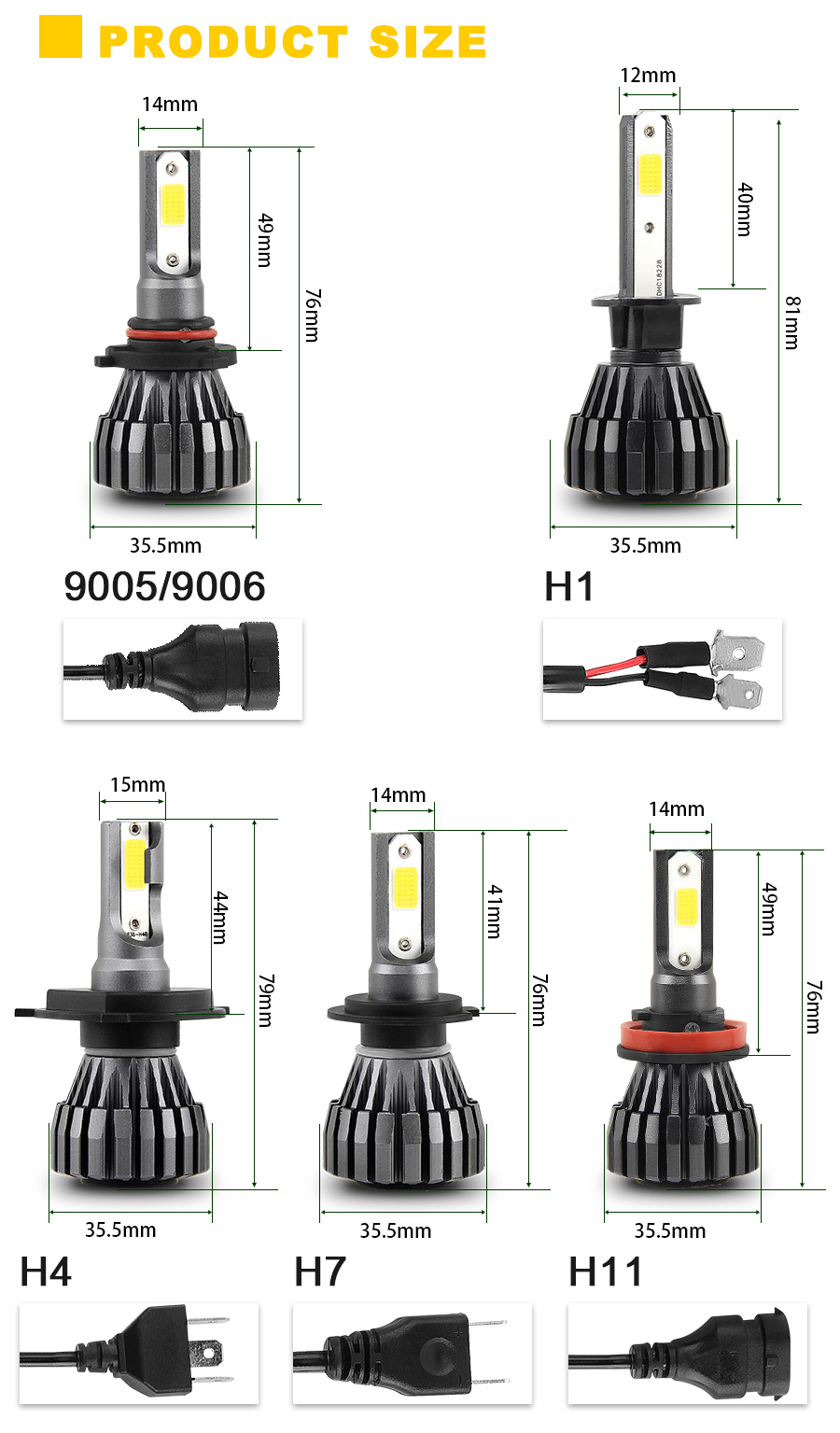 faro led tama&ntilde;o K2-cob