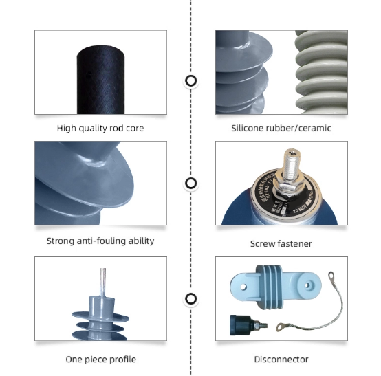 c5d55645-4723-4019-Gepless Polymeric Metal Oxide Surge arrester lightning arrester