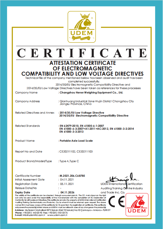 axle load scale certificate एक्सल लोड स्केल प्रमाणपत्र