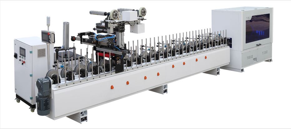 Door frame PUR wrapping machine دستگاه بسته بندی قاب درب PUR