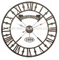 73x73x4.5cm Large Decorative Clock Vintage Iron Metal Roman Numerals