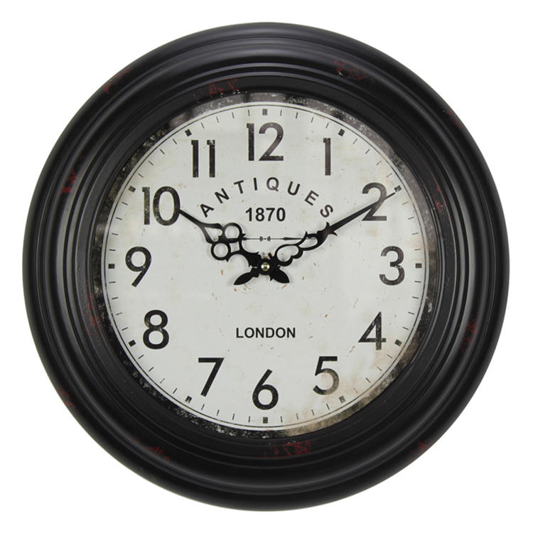 New Arrive Silent Sweep Movement Restaurant Decoration Digital Black Wall Clock