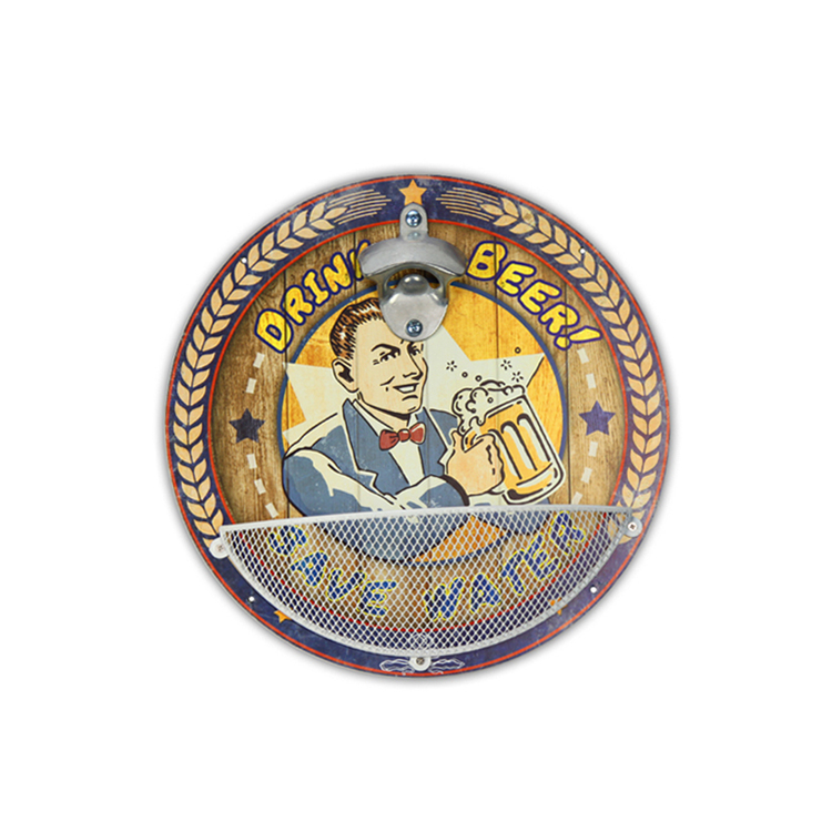 Factory Wholesale Simple Style Antique Souvenir Coin Shaped Wine Round Beer Bottle Opener