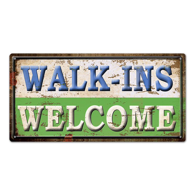 Bar shop house decoration welcome metal wall plaque