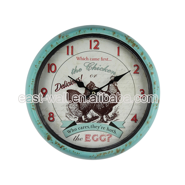 Price Cutting Cheap Art Work Home Decoration Iron Hanging Frame Wall Clock