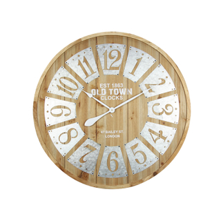 Vintage Rustic Custom Decorative Furniture Electronic Round Wall Clock