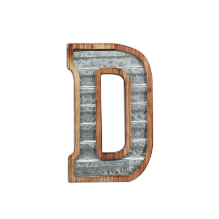 Manufacturers Wholesale Retro Signs Decoration Plaque MDF Letter Sign with Galvanized