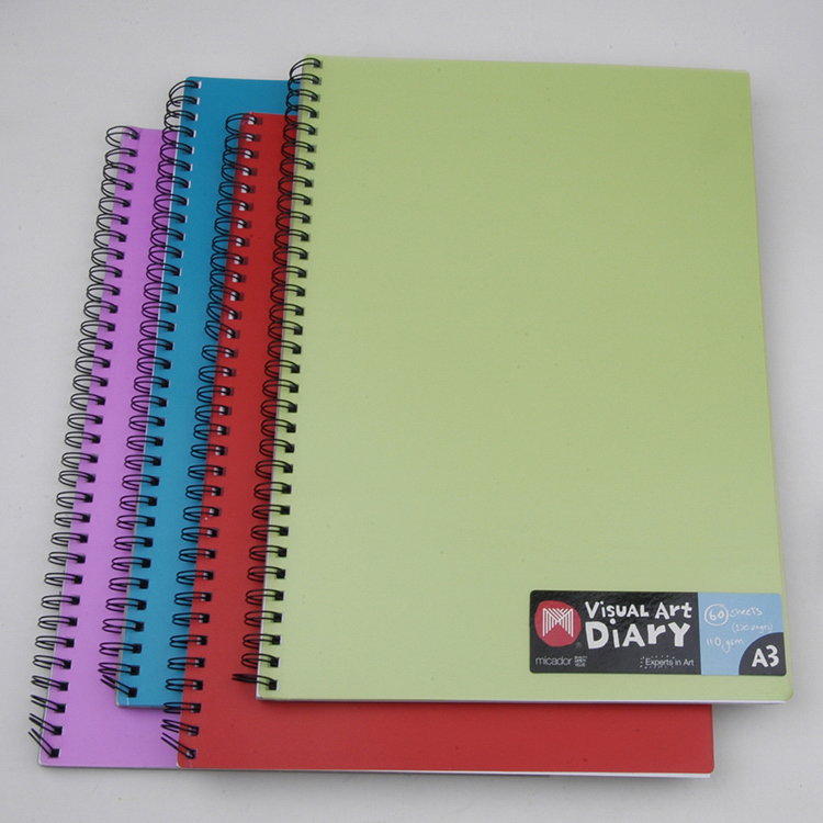 Sketch Pad 110gsm 60 Sheets Wire Bound Poly Cover A3 A4 A5