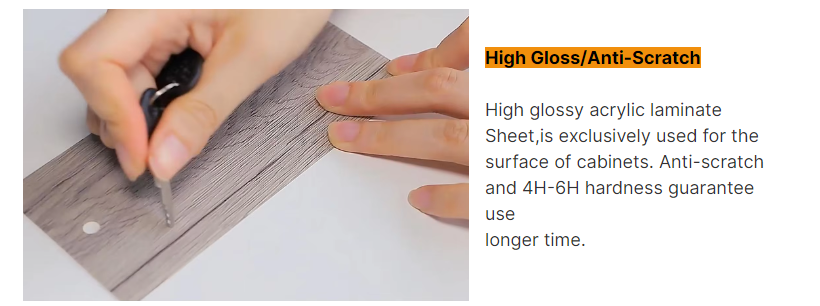 6H Acrylic Surface Hardness 6H plumbum duritiem ac scabiem repugnant acrylicum supellex superficiei perficiendi