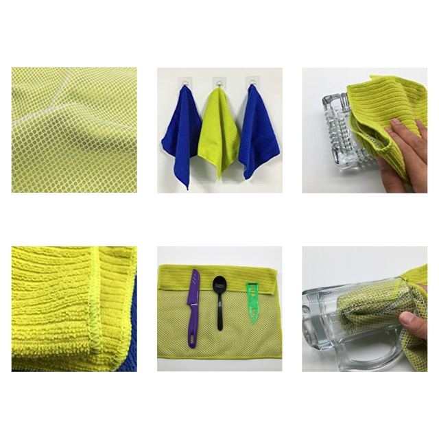 Microfiber Single Sided Mesh Cloth Kitchen Cleaning Products (10) منتجات تنظيف المطبخ من القماش الشبكي من الألياف الدقيقة (10)