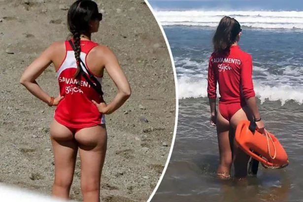 lifeguard swimsuit beach spain björgunarmaður sundföt strönd Spánar