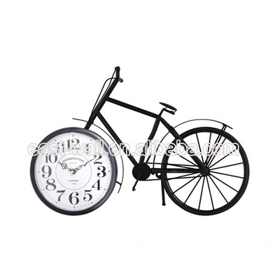 Customized Logo Printed Retro Table Bicycle Shape Children Clock